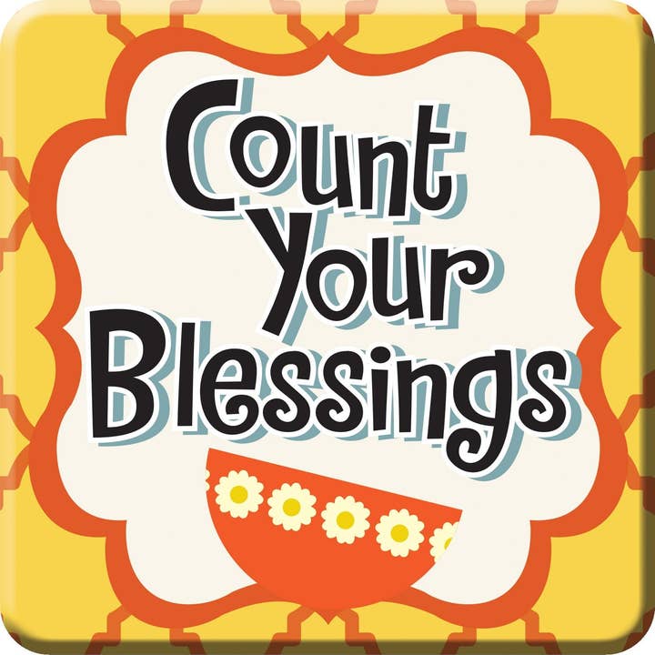 Retro Kitchen: Ceramic Magnet, Count Your Blessings for wholesale by Mad Style