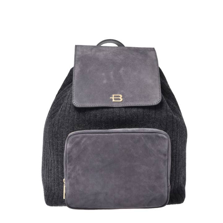 Zaino in Pelle di Vitello e Maglia Grigio for wholesale by Baldinini