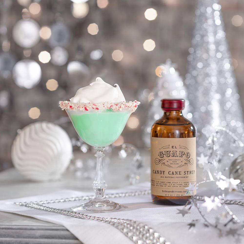 El Guapo – wholesale Cocktail mix/syrup – Syrups: Candy Cane - Holiday Cheer, Bottled 🎄🎅🏼5