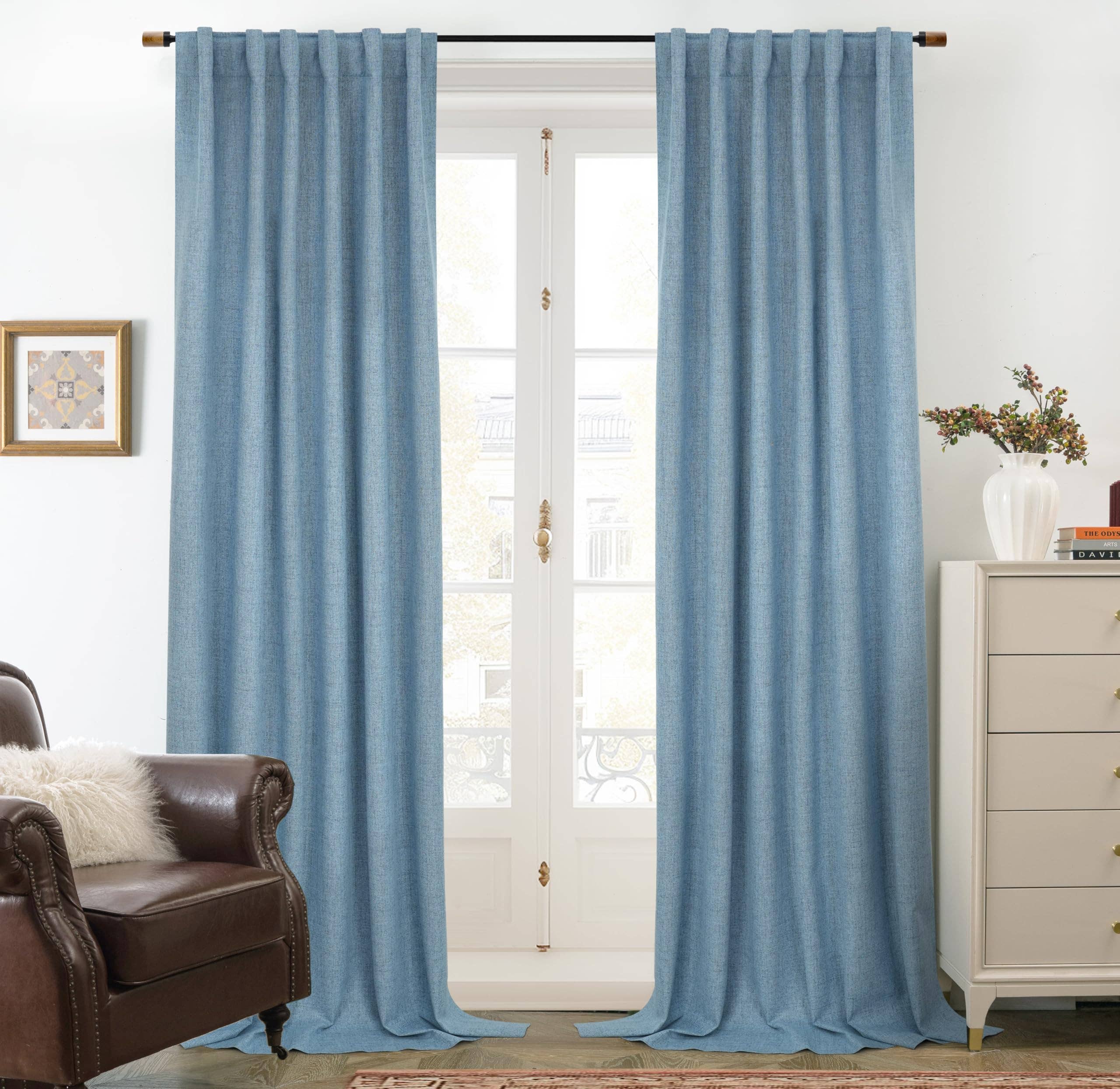 DriftAway - Wholesale Curtain - 100% Blackout Natural Linen Curtains for Bedroom 2 Panels12
