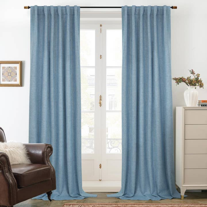 DriftAway - Wholesale Curtain - 100% Blackout Natural Linen Curtains for Bedroom 2 Panels12