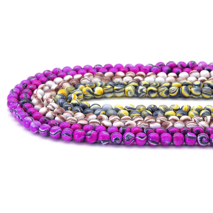 BestBeads&Beyond - Wholesale Beads - Colorful Hematite Round Smooth Beads, Sku#S165