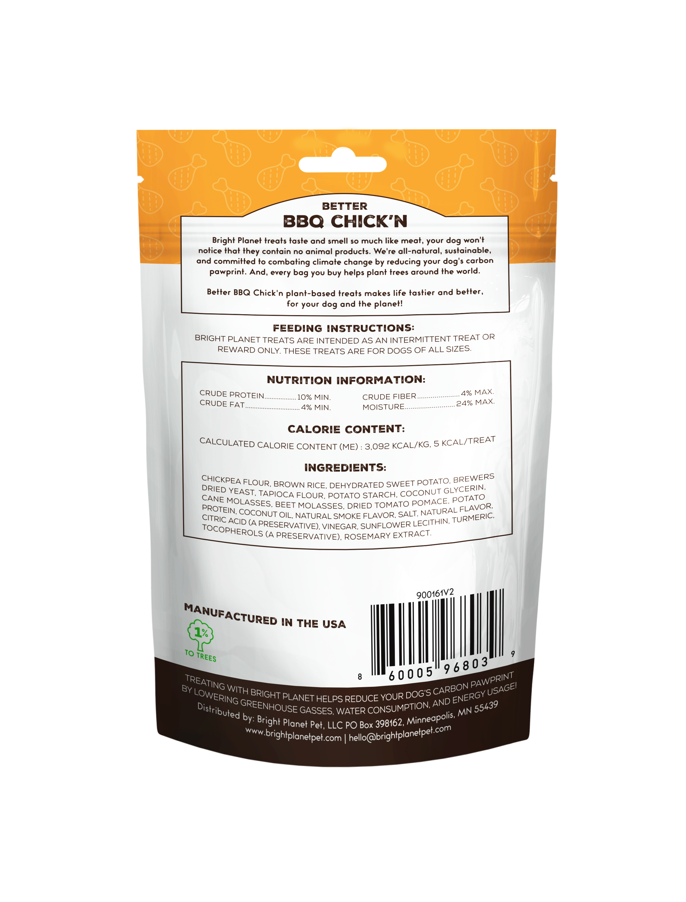 Bright Planet Pet - Wholesale Pet Treats - Dog - Better BBQ Chick'n Dog Treat1