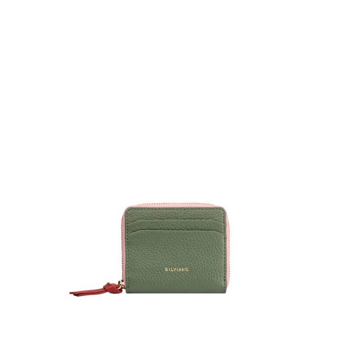 Trackable Amber Zip Around Wallet for wholesale by SILVIANO