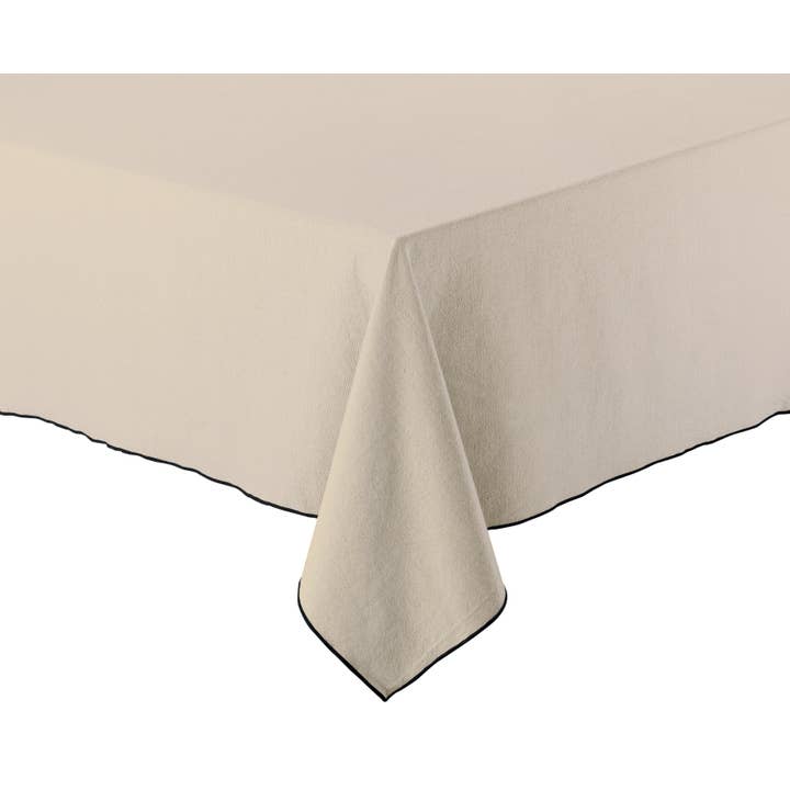 Recycled Tablecloth Grace Ficelle 140 X 140 for wholesale by Maison Vivaraise & La Cerise sur le Gâteau