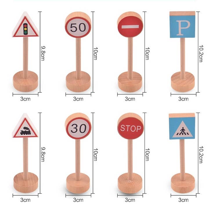 Q&C Distribution - Wholesale Wood Toy - Kids - Wooden Traffic Signal Toys Montessori Toys (3+)