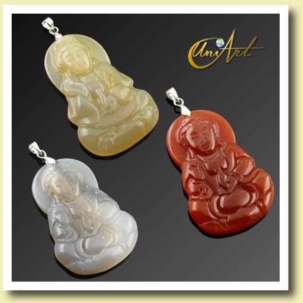 Guanyin, Pendant in Agate or Carnelian for wholesale by UniArt