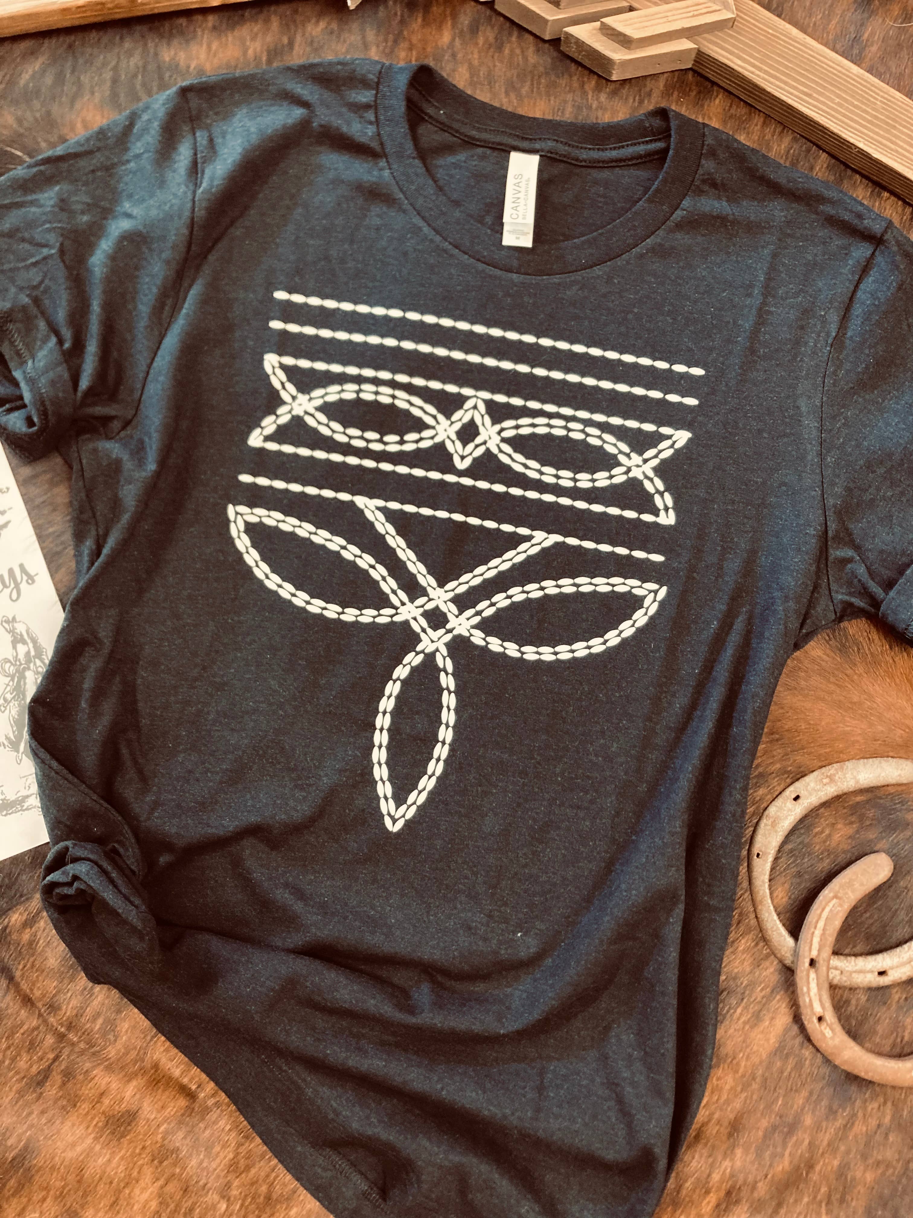 Ranch Girl Gear - Wholesale T-Shirt (Graphic) - Women's - Double Bootstitch Western Graphic T-Shirt1