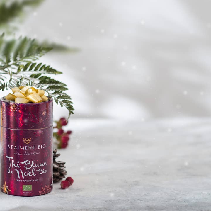 VIRKELIG ØKOLOGISK RUND KASSE MED 20 POSER HVID TE for engroshandel hos Pascal Hamour