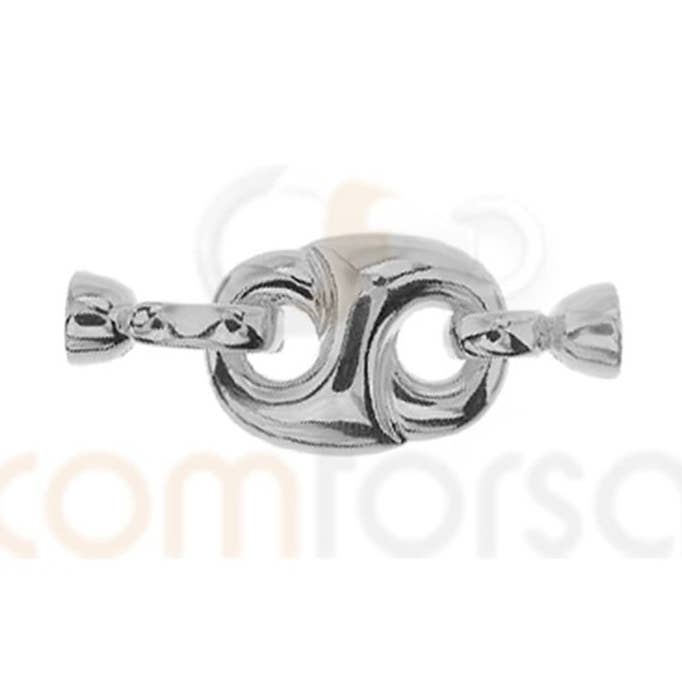 Broche com tampas 38 x 15mm prata 925ml por atacado de COM FORSA SL