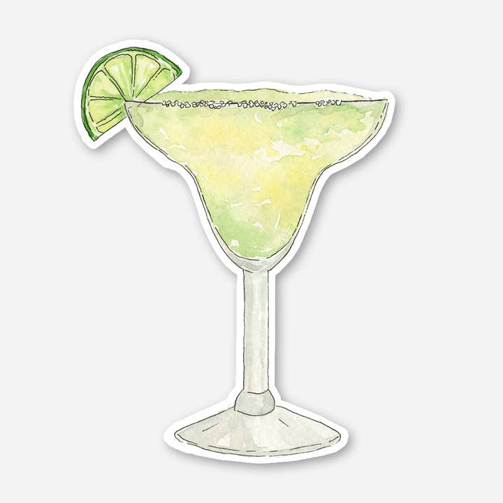 Margarita Sticker - 2.5"x3" Cocktail Sticker for wholesale by KelseyMDesigns