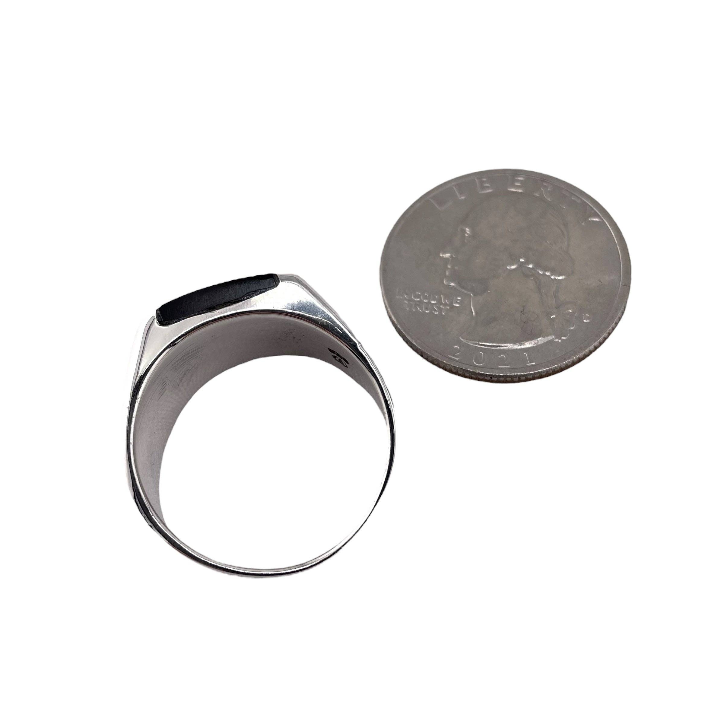 Select Lines – Großhandel Cocktail-/Statement-Ring – Schwarzer Onyx-Steinring Sterlingsilber2