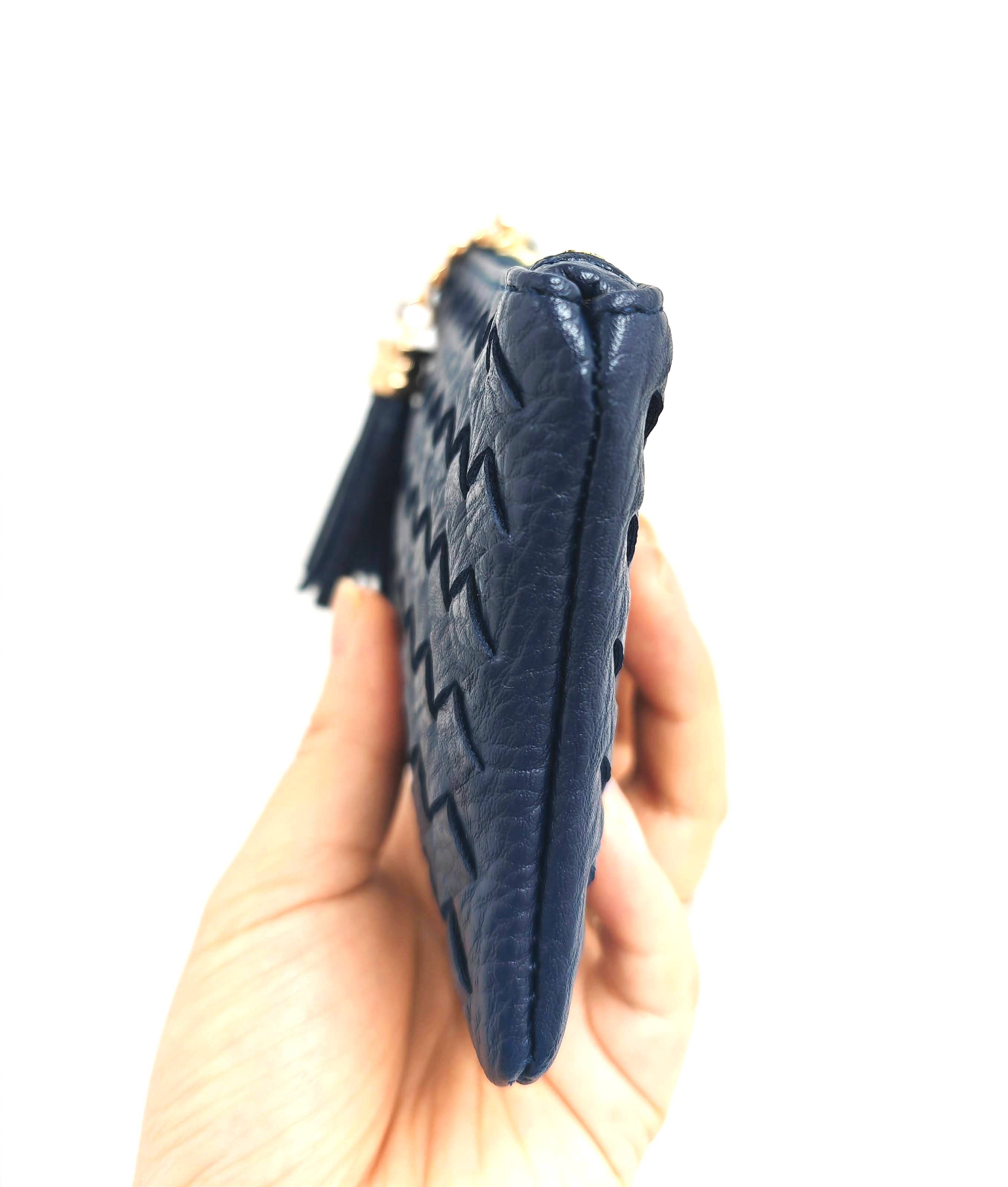 Superbia – Engroshandel Møntpung - Dame – Blød håndlavet vævet kvast nøglering lynlås kortholder mønt5