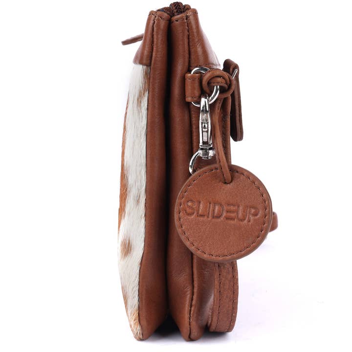 SLIDEUP - Wholesale Crossbody bag – Women's - Mirthful Leather Hair-on Crossbody - Tan2