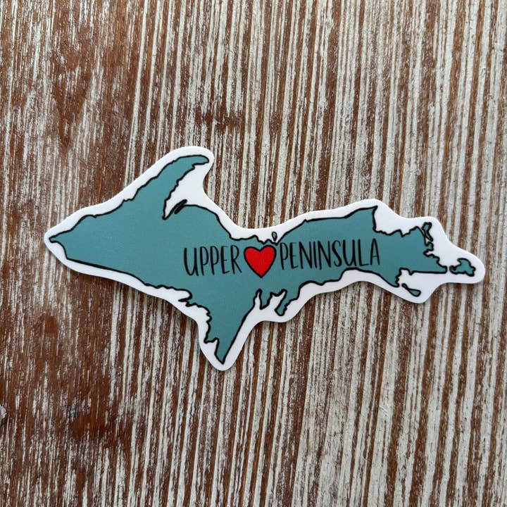 Øvre halvø Michigan hjerte vinylklistermærke 2 størrelser for engroshandel hos Love Grace & Hope