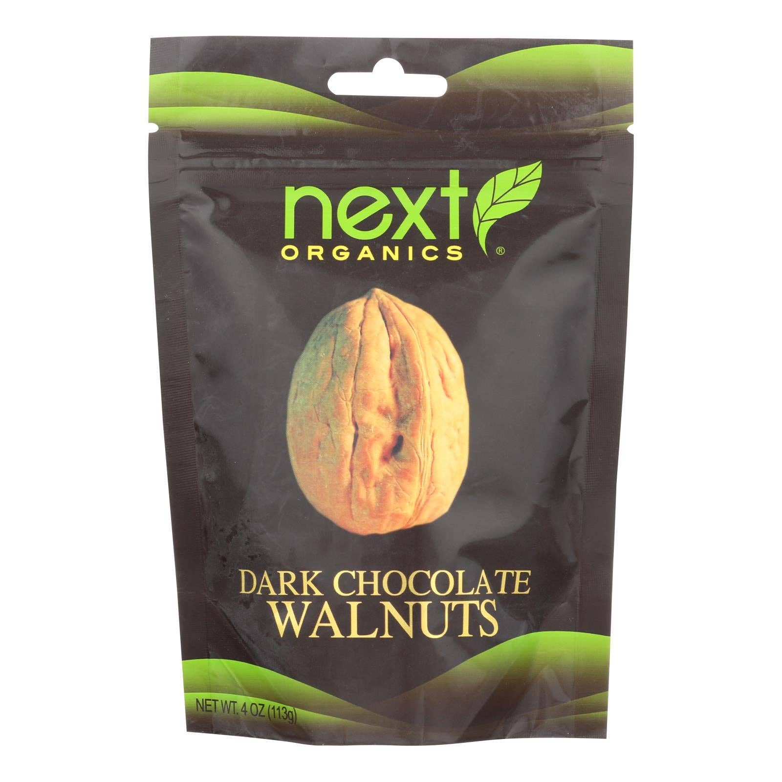 Everyday Supply Co - Wholesale Chocolate Covered Sweets - Next Organics Walnuts, Dark Chocolate  - Case of 6 - 4 OZ0