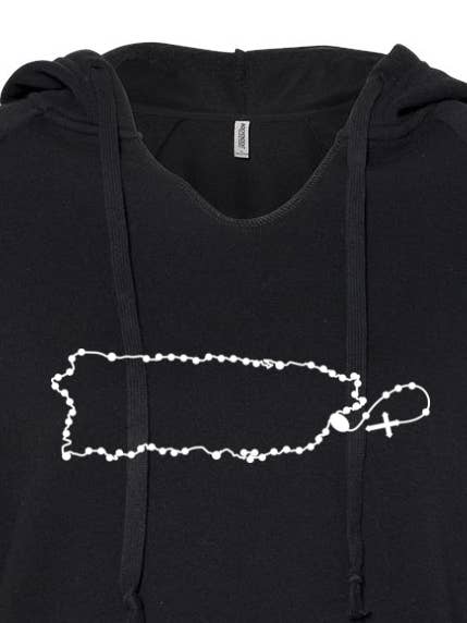 Puerto Rico Catholic Rosary Drop Hoodie for wholesale by Sock Religious