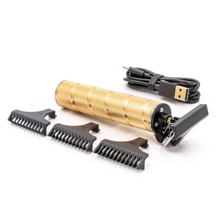 Barbarossa Brothers Online - Wholesale Electric Shaver - Men's - Electric Head & Body Shaver: Knurled Gold - Hair Clippers2