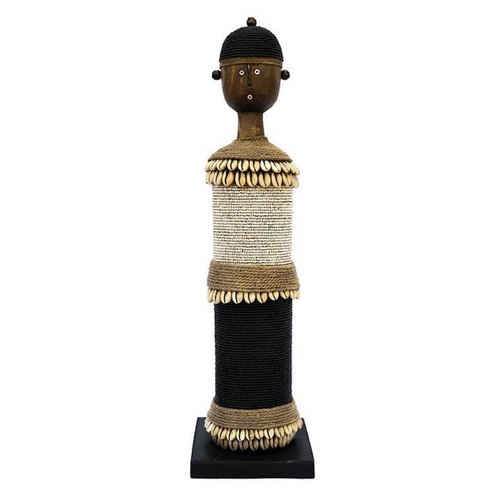 Poupée Namji perlée 43 cm pour la vente par Luangisa African Gallery