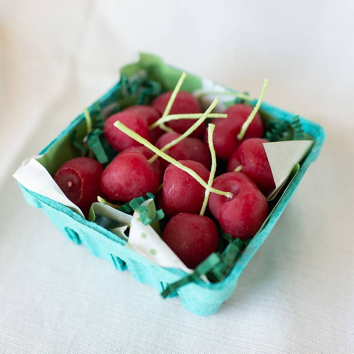 Happy Organics - Wholesale Cake Candle - Beeswax Cherry Birthday Candles