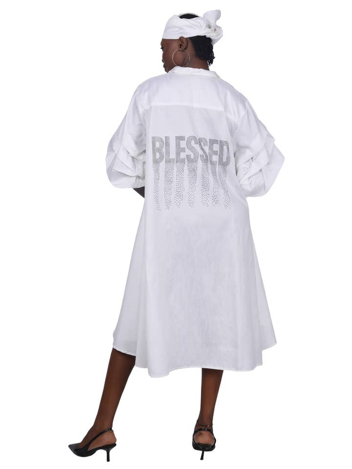 Advance Apparels - Wholesale Dress - Women's - Hi-Lo Dress w/ "Blessed" AD-2501320