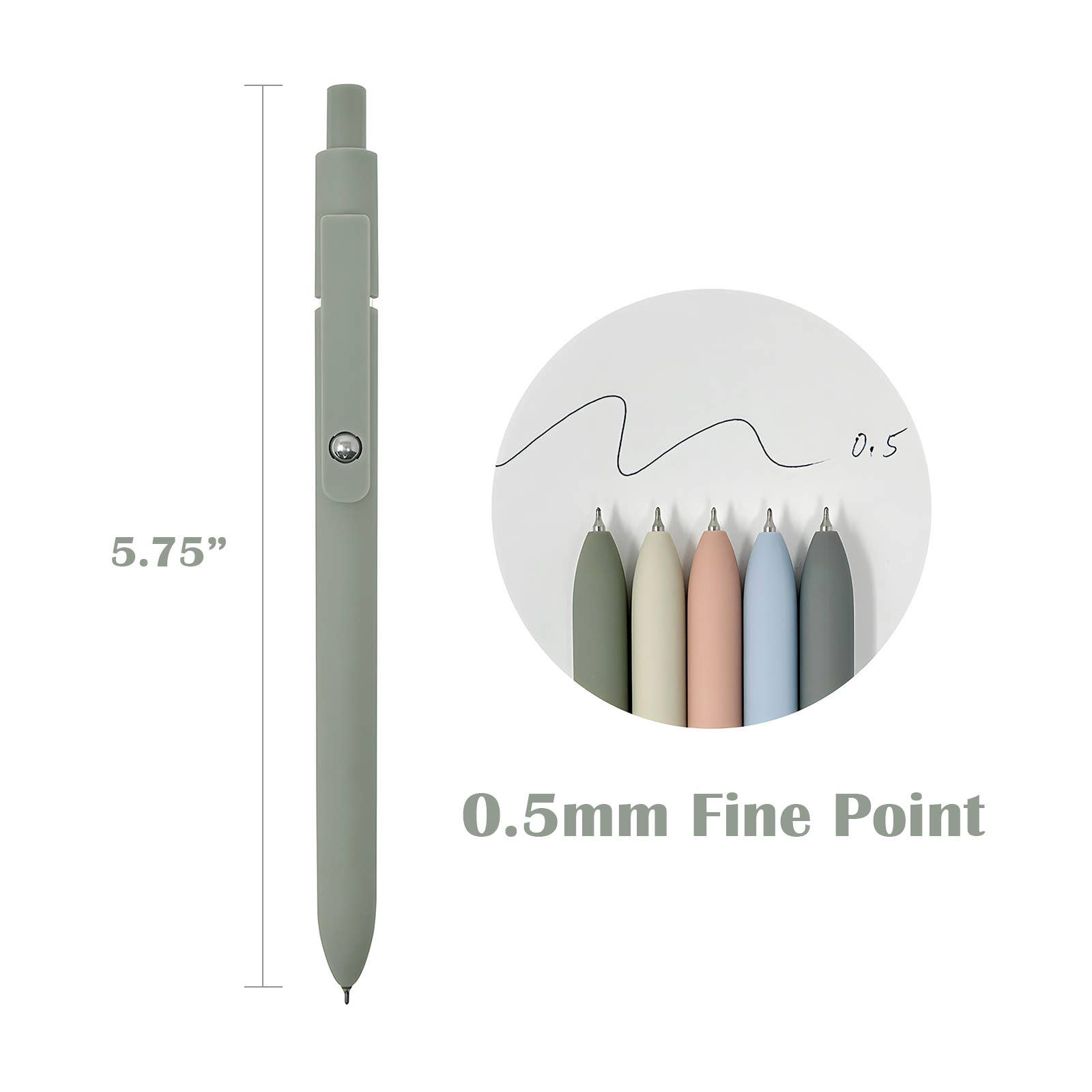 Wrapables.com - Wholesale Pen - Wrapables Smooth Retractable Black Ink Gel Pens 0.5mm, Set 51