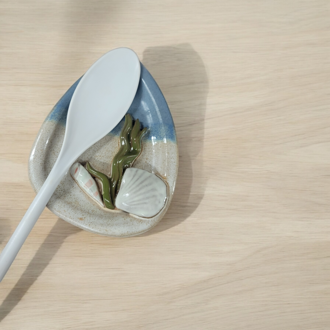 MudWorks Pottery - Vente Repose-cuillère - Repose-cuillère de plage2