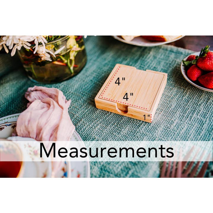 The Lillie Pad - Wholesale Coasters - Custom Lake Map Coasters - Bamboo Coasters Set of 44