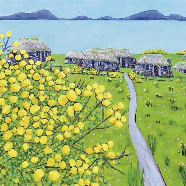 Carte de vœux Village folklorique des Highlands pour la vente par Natural Partners Limited