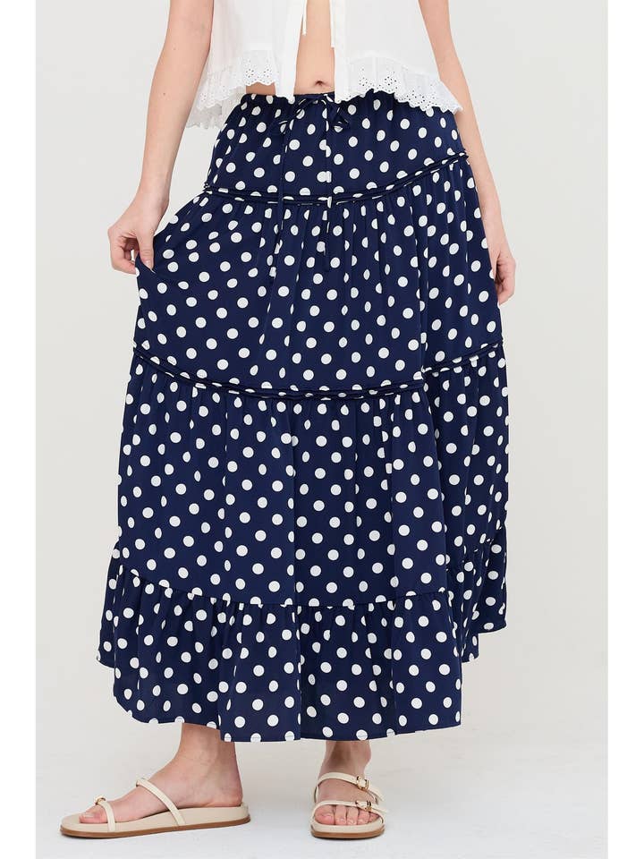 Gelaagde Polka Dot Rok voor wholesale door HYFVE