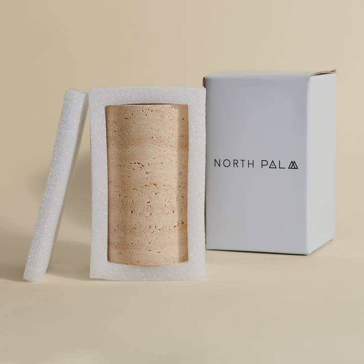 Travertin Vase en travertin en vente sur Faire4