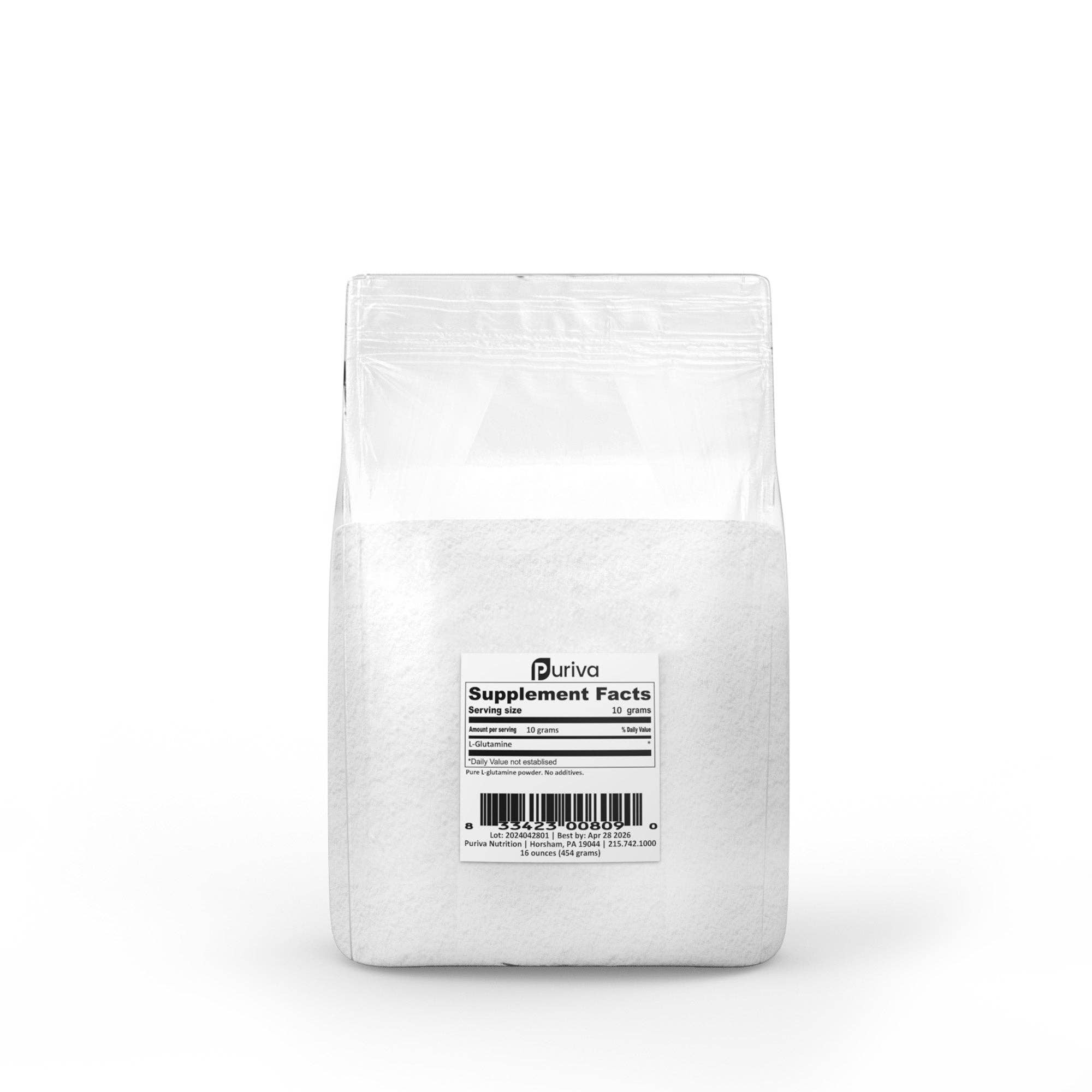 Puriva Nutrition – wholesale Protein/superfood powder – L-Glutamine powder, 1 pound, Puriva Nutrition1