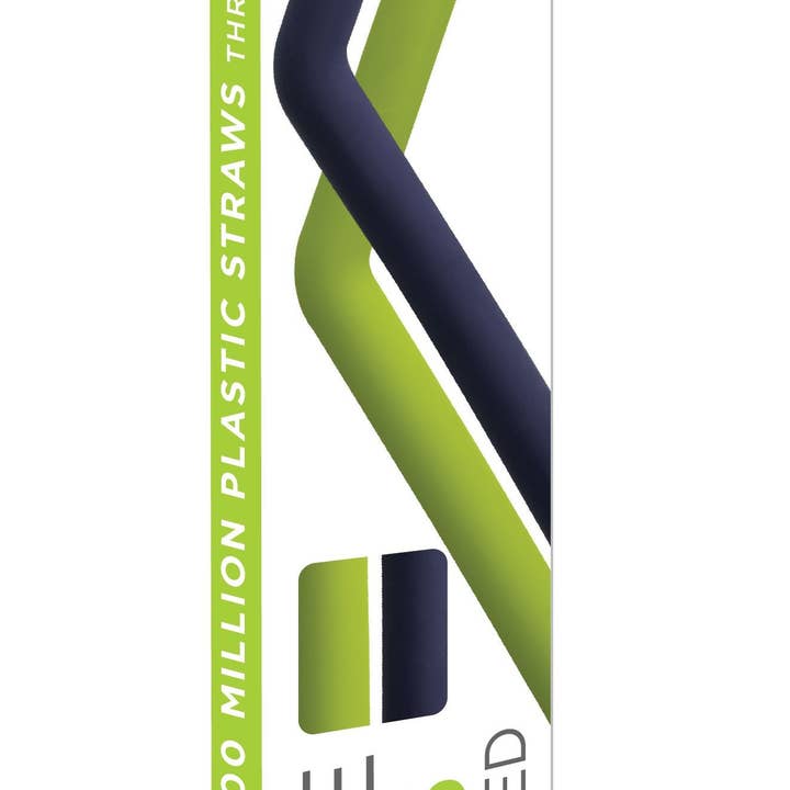 Silicone Straws | Lime + Navy (Set of 2) for wholesale by U Konserve