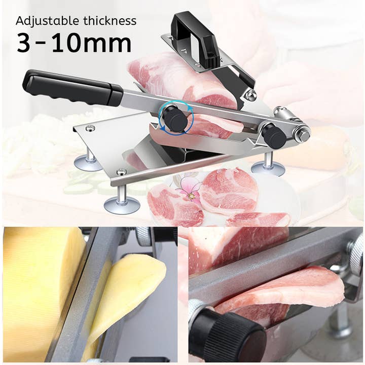 SOGA International Pty Ltd - Wholesale Kitchen tool/gadget - SOGA 2X Manual Frozen Meat Slicer Handle Meat Cutting Machine 18/10 Commercial Grade Stainless Steel6