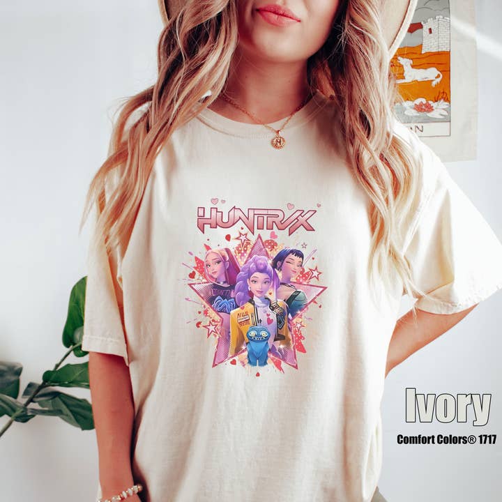 Comfort Colors Girly Huntrix Shirt,Huntrix Demon Hunters Tee for wholesale by Teedico