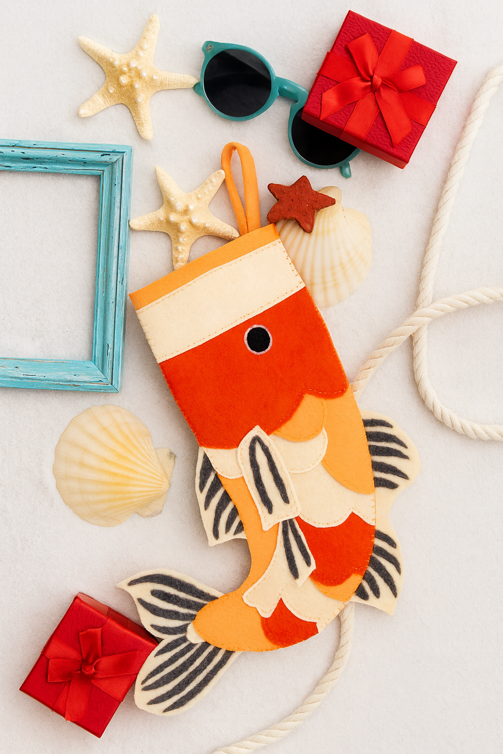 Averfelt – Großhandel Weihnachtsstrumpf – Weihnachtlicher Filz-Karpfenstrumpf aus Nepal2