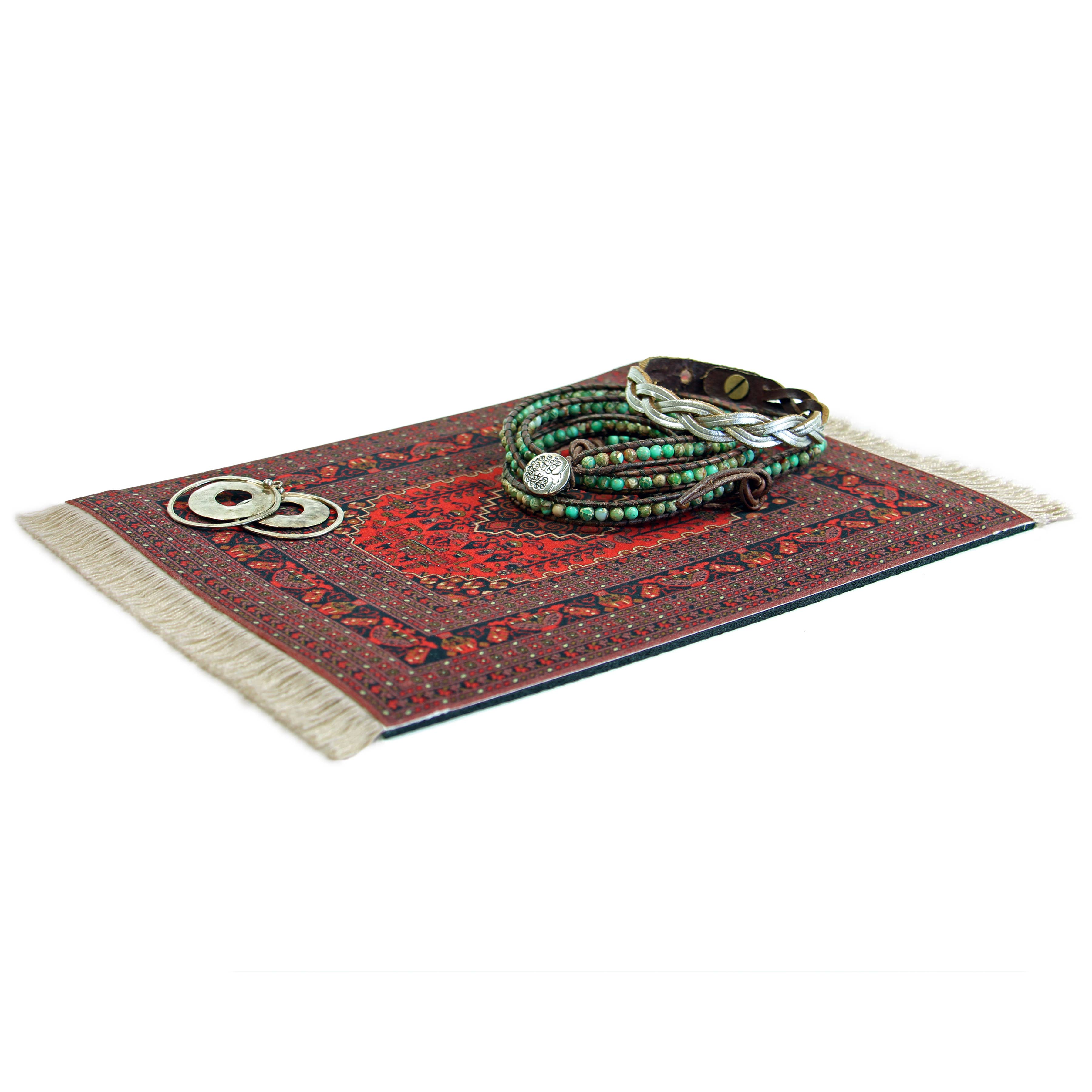 Mouse Rug - Wholesale Mousepad/Trackpad - Antique Red Afghan MouseRug4