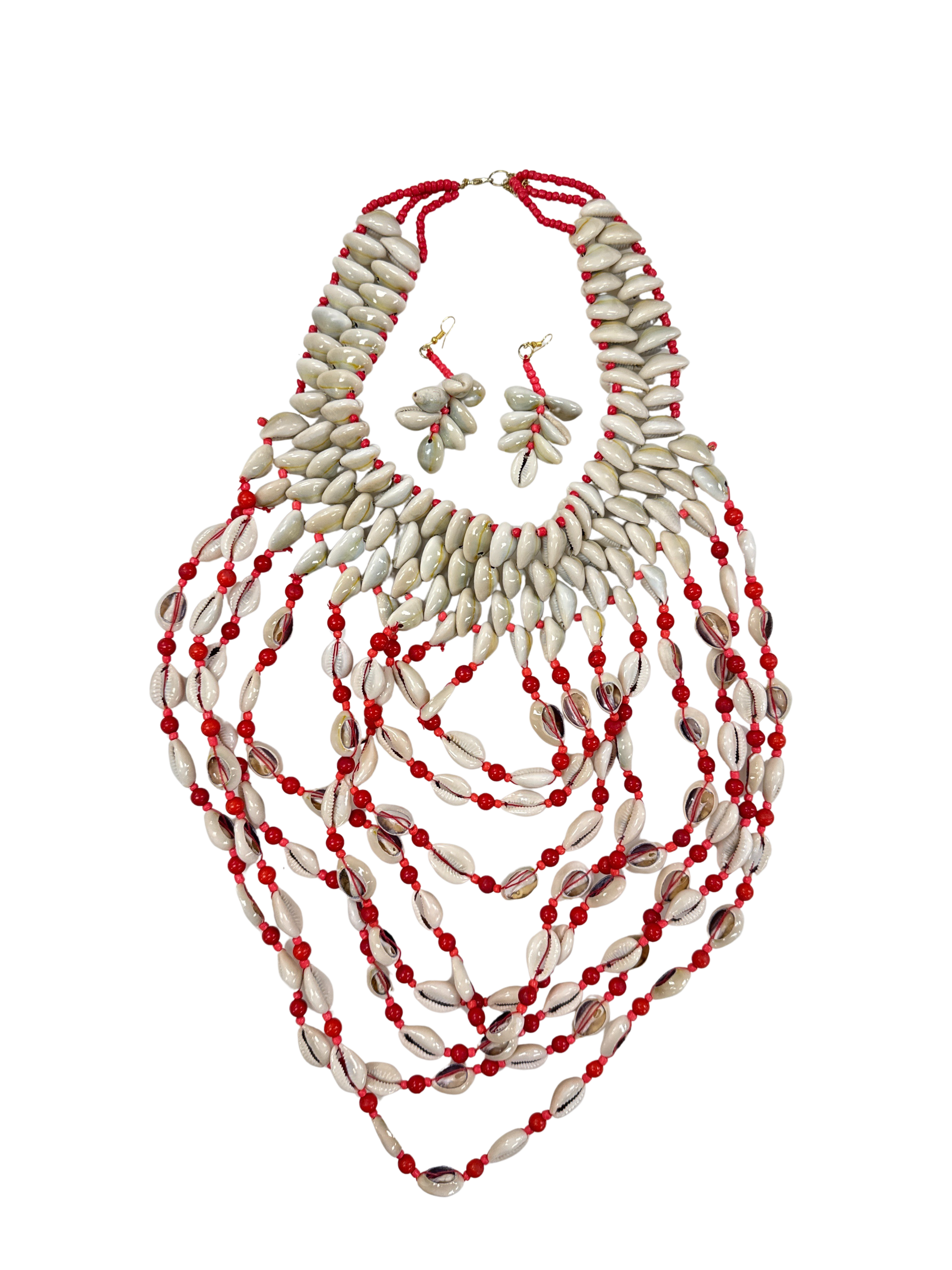 Treasure Jewelry - Wholesale Bib Necklace - Large Cowrie Shell Bib Necklace Cowie Necklace17