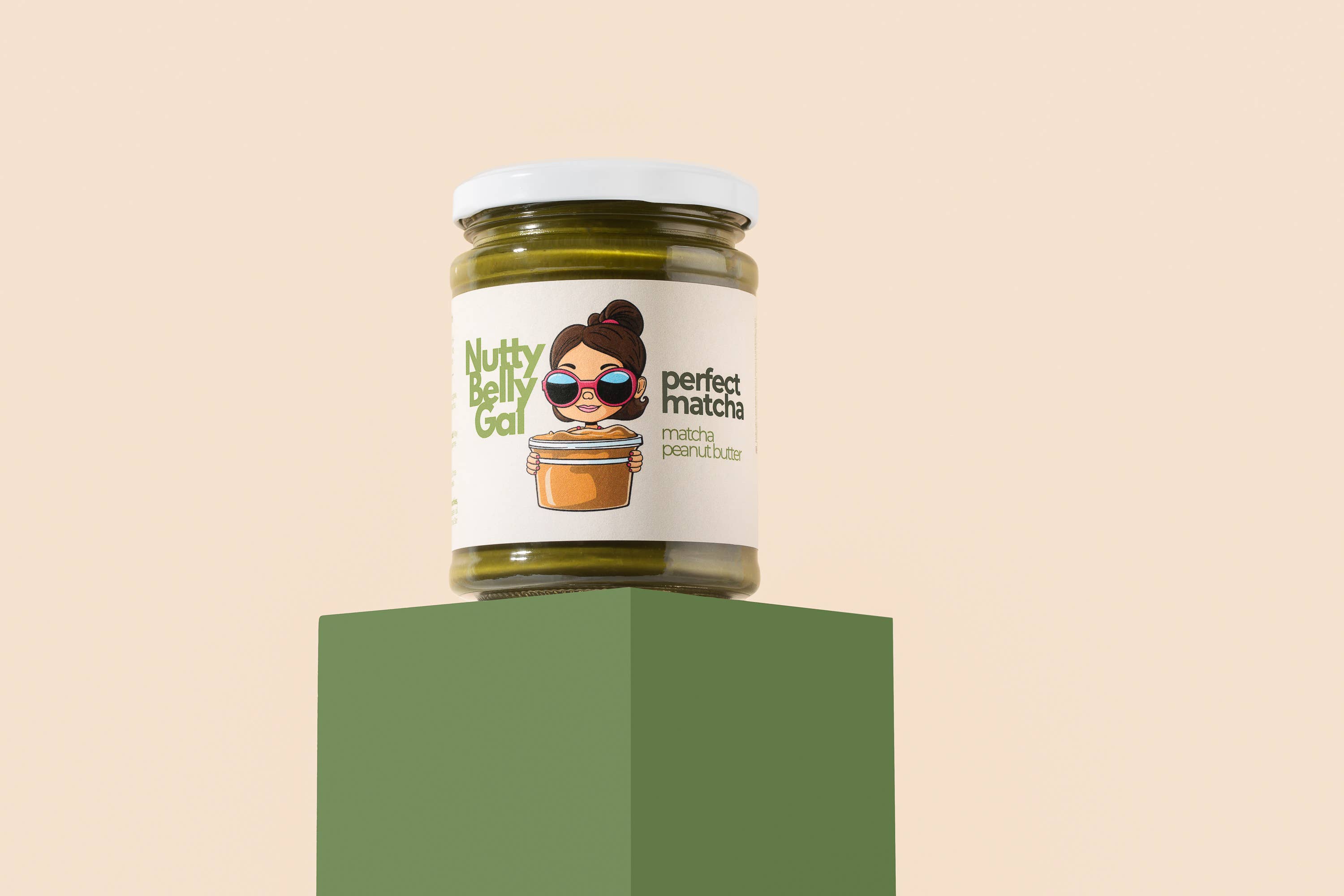 Nutty Belly Gal – wholesale Nut butter – Perfect Matcha: Matcha Peanut Butter1