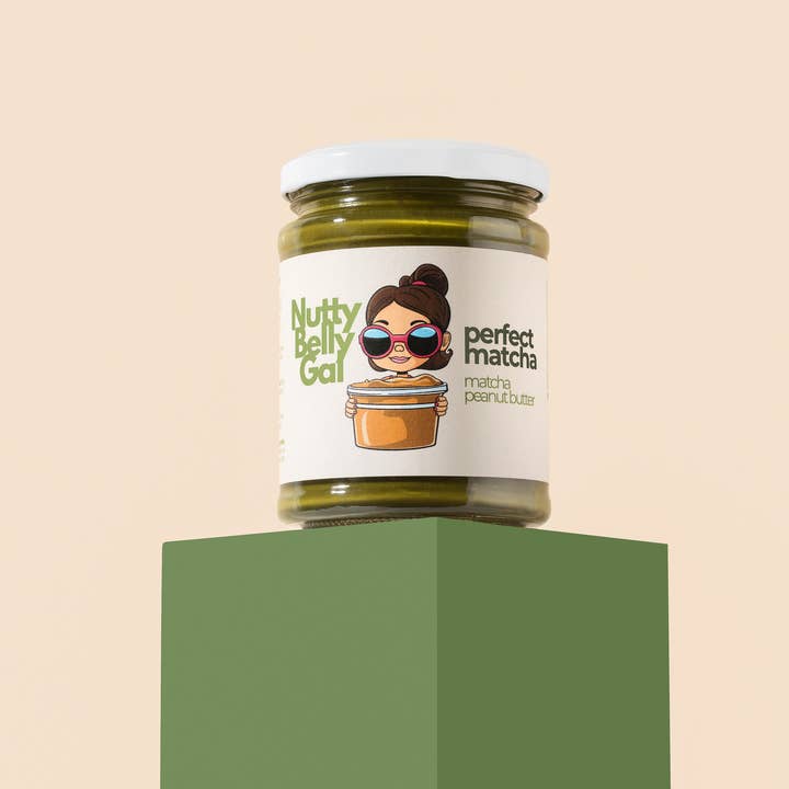 Nutty Belly Gal – wholesale Nut butter – Perfect Matcha: Matcha Peanut Butter1