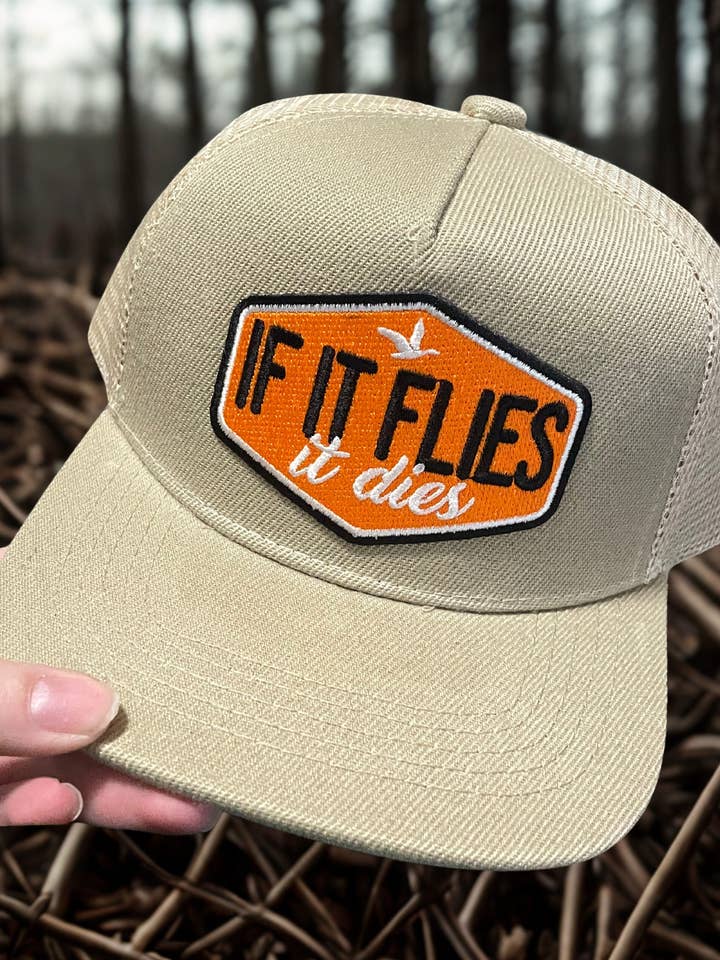 If It Flies It Dies Embroidery Hat for wholesale by Brimstone