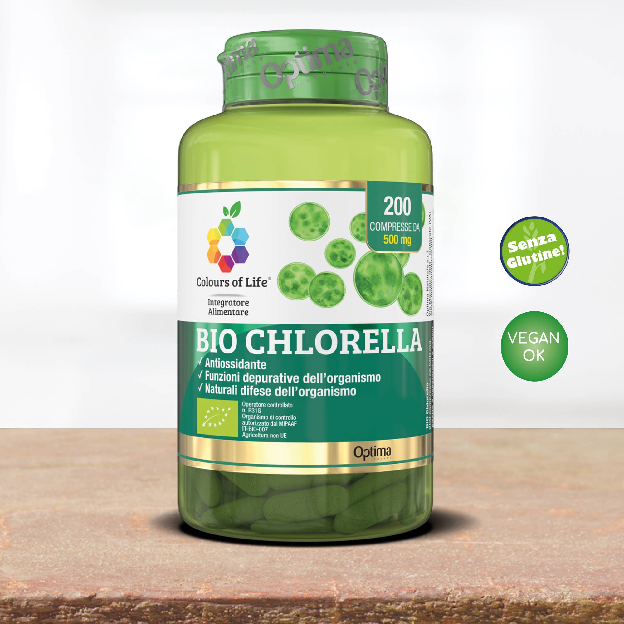 OPTIMA NATURALS - Wholesale Oral Supplement/Vitamin - Bio Chlorella, 200 tablets, 500mg5