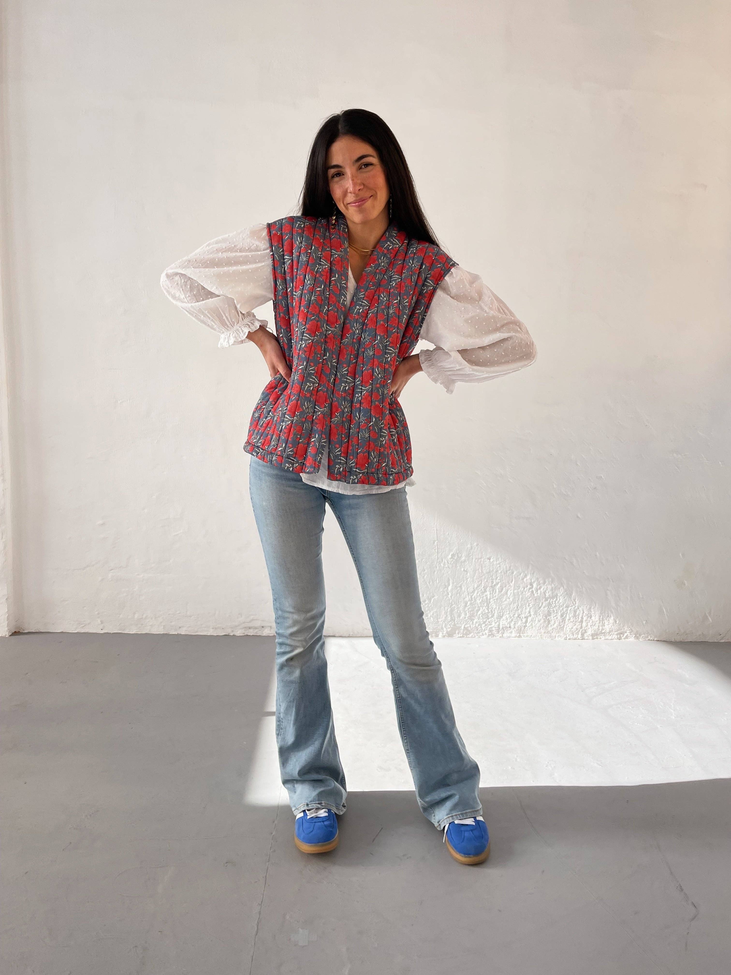 MindTraveler – wholesale Väst - Dam – Floral vadderad väst9