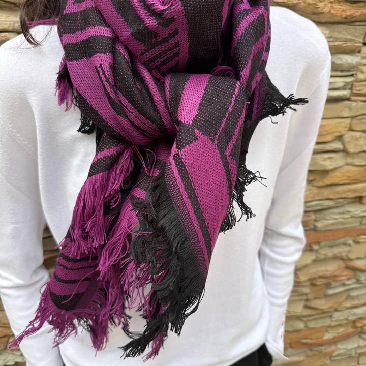 Maison Unik Accessoires - Wholesale Scarf - Unisex - Triangle woven scarf Made in France - Acrylic Wool3