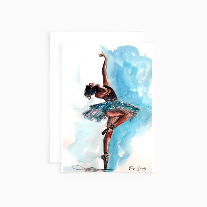 Ballerina 1.2 - Tarjeta de felicitación - Tarjeta para venta al por mayor de Teresa Sheeley Studios