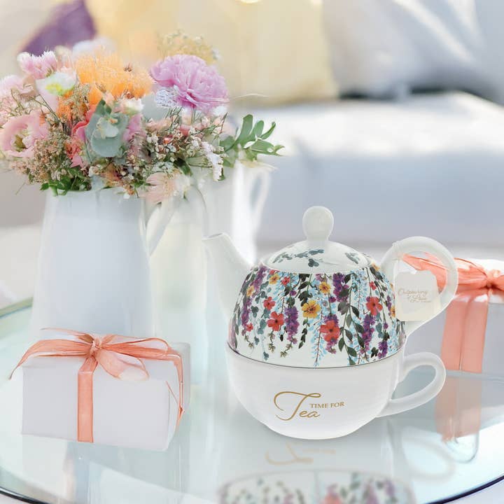 Pavilion - Wholesale Tea Pot - Time for Tea - Tea for One (14.5 oz Teapot & 10 oz Cup)3