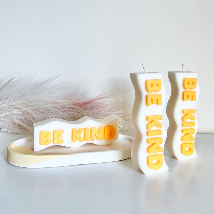 Eli and Things - Wholesale Novelty Candle - Be Kind Word Art Candle - Aesthetic Soy Candle Gifts