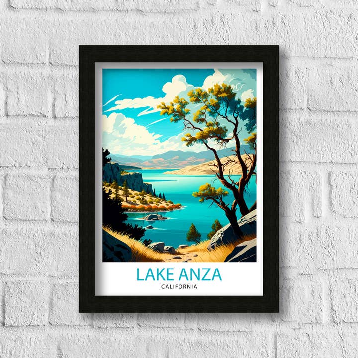 InkNPrintz – wholesale Art print – Lake Anza California Travel Poster1