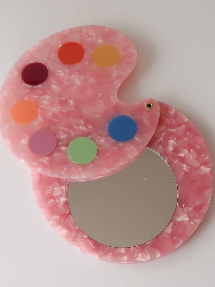 Paint Palette Pocket Mirror for wholesale by Created By Christine