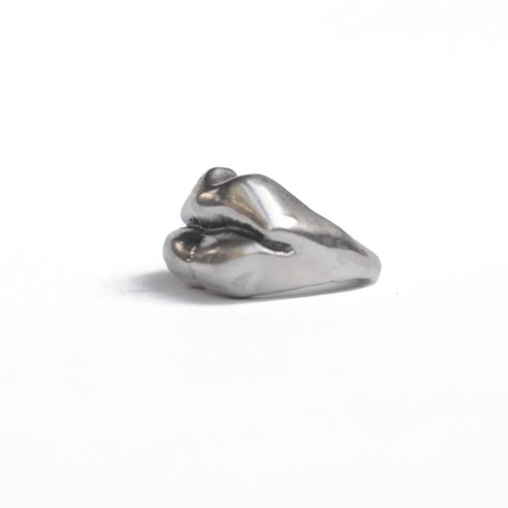 Watersandstone - Wholesale Cocktail/Statement Ring - Silver KISS